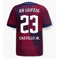Camisa de Futebol RB Leipzig Castello Lukeba #23 Equipamento Secundário 2023-24 Manga Curta